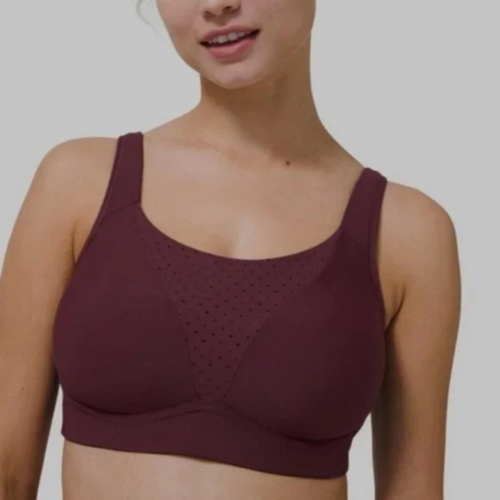 lululemon run times bra Arctic Plum Dark Purple Sz 32E Merlot Wine
